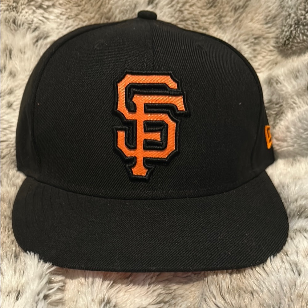 New Era SF Black and Orange Fitted Baseball Hat